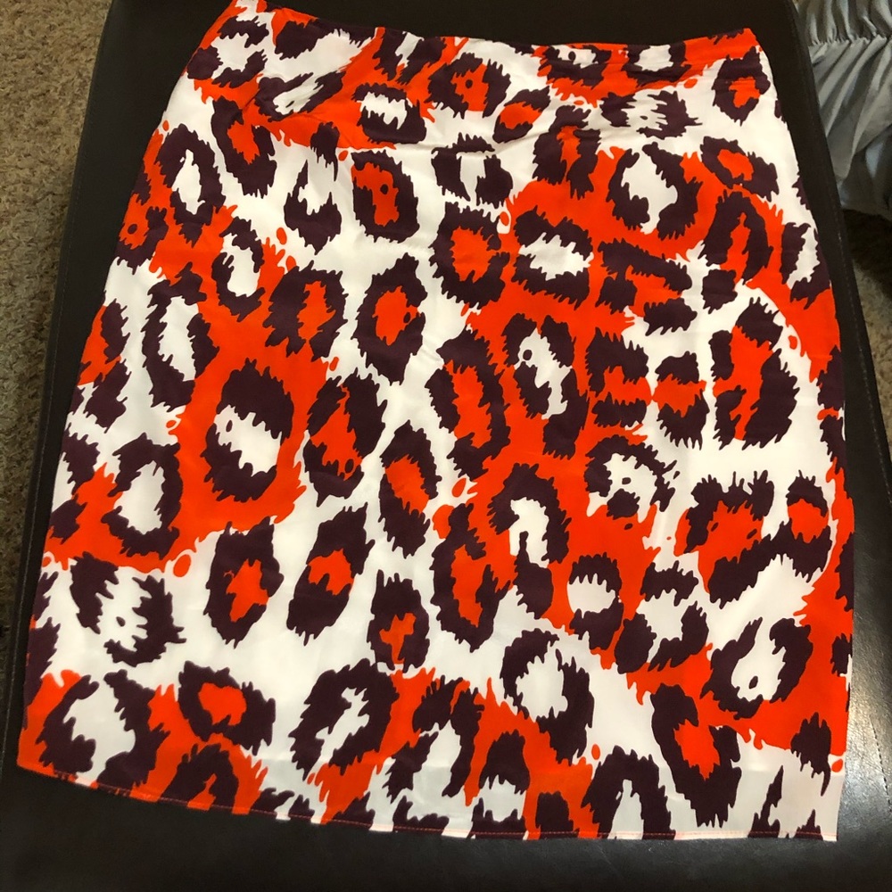 DVF leopard print skirt